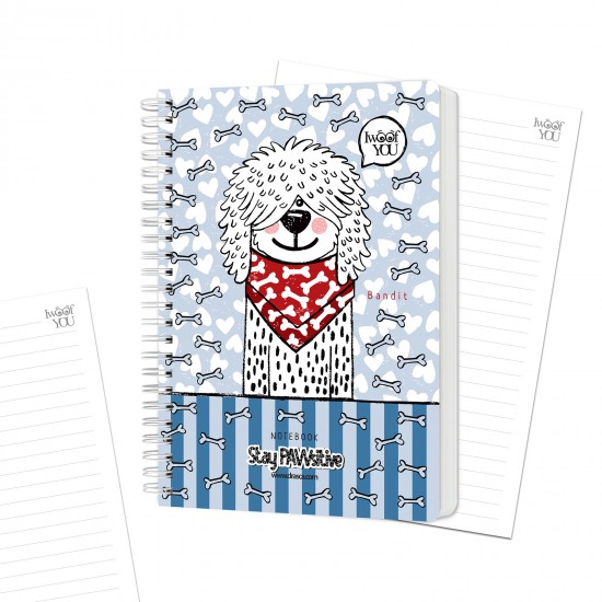 тефтерче Stay PAWsitive 80 гр. 80 листа A5 (14.8*21 cm), Bandit