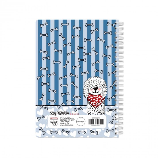 тефтерче Stay PAWsitive 80 гр. 80 листа A5 (14.8*21 cm), Bandit