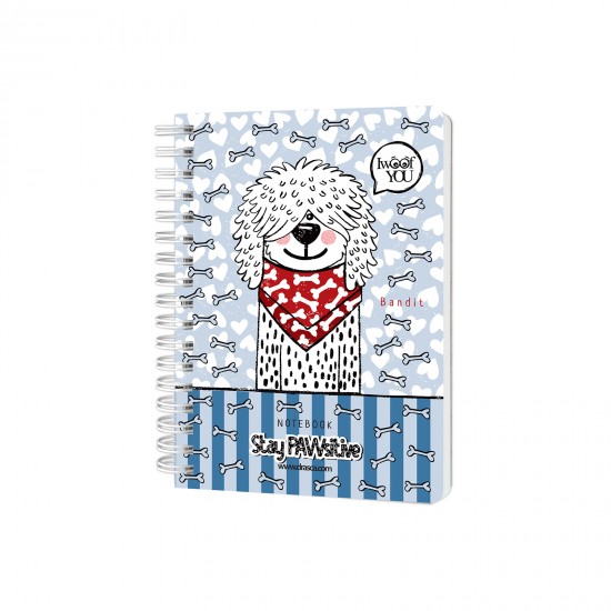 тефтерче Stay PAWsitive 80 гр. 80 листа A6 (10.5*14.8 cm), Bandit