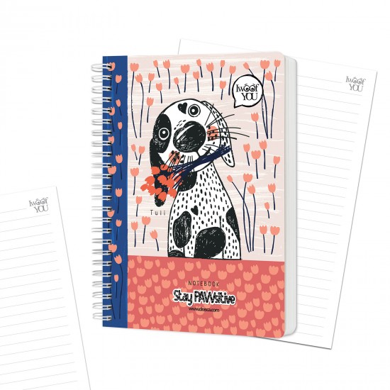 тефтерче Stay PAWsitive 80 гр. 80 листа A5 (14.8*21 cm), Tuli