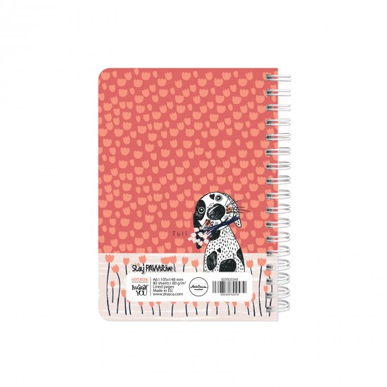 тефтерче Stay PAWsitive 80 гр. 80 листа A6 (10.5*14.8 cm), Tuli