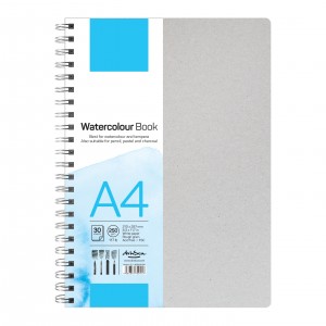 'Watercolour book' спирала A4 (21*29.7 cm) 30 листа бял картон 250 g