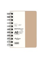 'Daily sketchbook' A6 портрет 80л крафт корица, кремава хартия 80 g