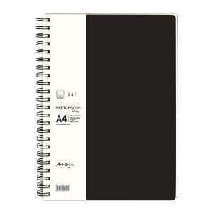 'Daily sketchbook' A4 портрет 80л черна корица, кремава хартия 80 g