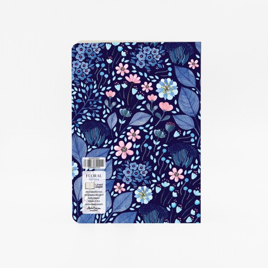 тетрадка Floral Notes A5, 40 листа редове, Красотата на нощта