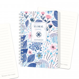 тефтерче Floral Notes спирала А6, 80 листа редове, Сиянието на деня