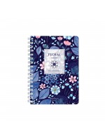 тефтерче Floral Notes спирала А6, 80 листа редове, Красотата на нощта