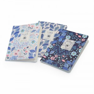 комплект 3 тетрадки Floral Notes A5, 40 листа, редове