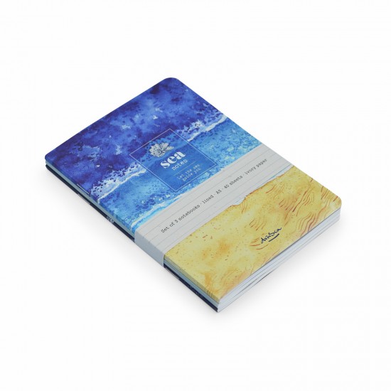 комплект 3 тетрадки Sea Notes A5, 40 листа, редове