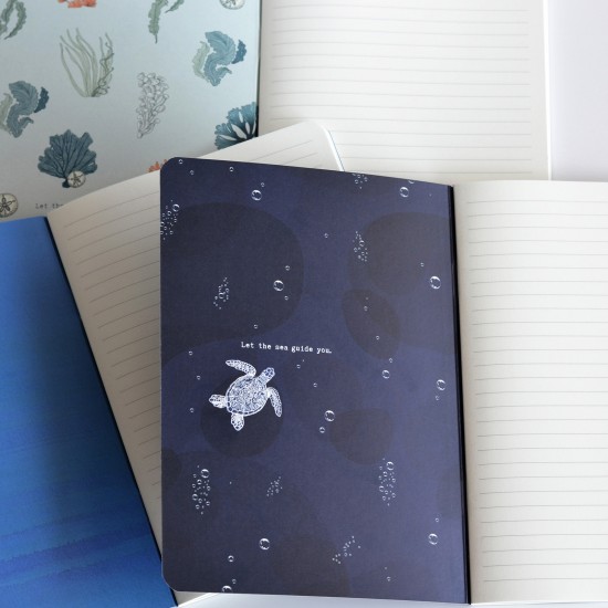 комплект 3 тетрадки Sea Notes A5, 40 листа, редове