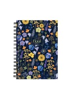 тефтерче Floral harmony 80 гр. 120 листа A5 (14.8*21 cm), черен фон