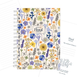 тефтерче Floral harmony 80 гр. 120 листа A5 (14.8*21 cm), бял фон