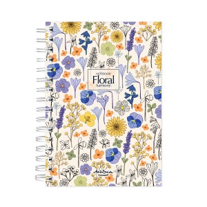 тефтерче Floral harmony 80 гр. 120 листа A5 (14.8*21 cm), бял фон