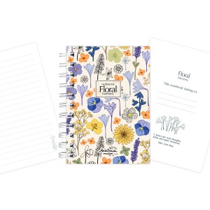 тефтерче Floral harmony 80 гр. 120 листа A6 (10.5*14.8 cm), бял фон