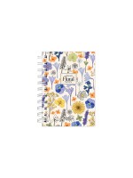 тефтерче Floral harmony 80 гр. 120 листа A6 (10.5*14.8 cm), бял фон