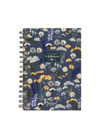 тефтерче Wildflowers 80 гр. 120 листа A5 (14.8*21 cm), син фон