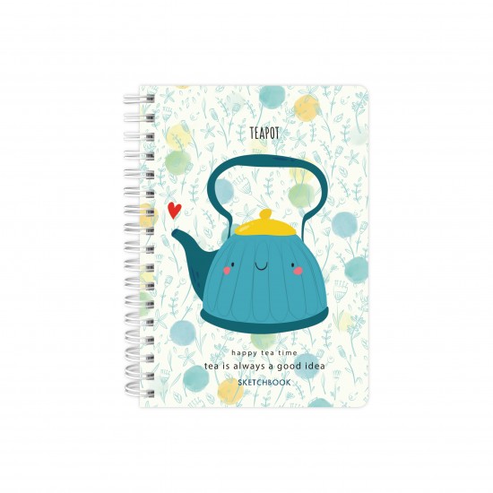 'Happy Tea Time' A6 (10.5*14.8 cm) 60 листа 120g, Teapot