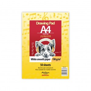 скицник Drawing pad Junior лепен 190g, 50 листа, А4 (21*29.7 cm)