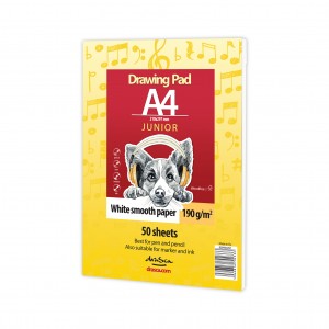 скицник Drawing pad Junior лепен 190g, 50 листа, А4 (21*29.7 cm)