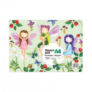 скицник Феи лепен А4 (21*29.7 cm) 50 листа 140 гр Английска корица