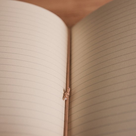 Notebook Skin комплект A5 - тетрадки Open Notes Mix 3 броя + Leather Wrap, Тундра