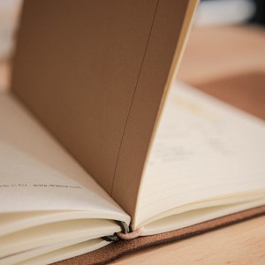 Notebook Skin комплект A5 - тетрадки Open Notes Mix 3 броя + Leather Wrap, Черен
