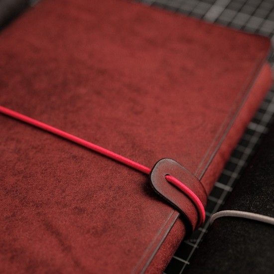 Notebook Skin комплект A5 - тетрадки Open Notes Mix 3 броя + Leather Wrap, Бордо