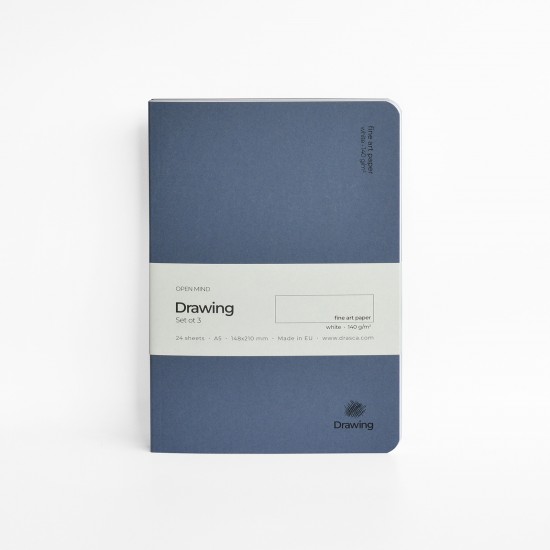комплект 3 скицника Open Mind Drawing, white paper 140g 24 листа, A5