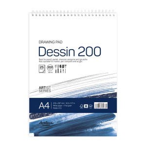 'Dessin 200 drawing pad' спирала A4 (21*29.7 cm) 25 листа 200 g