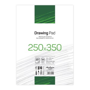 'Drawing Pad' лепен 25*35 cm 20 листа бял картон 190 g