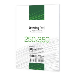 'Drawing Pad' лепен 25*35 cm 20 листа бял картон 190 g