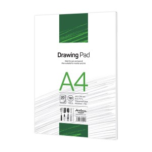 'Drawing Pad' лепен A4 (21*29.7 cm) 20 листа бял картон 190 g