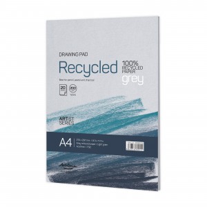 'Recycled drawing pad Grey' лепен A4 (21*29.7 cm) 20 листа картон 200 g