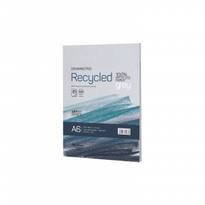'Recycled drawing pad Grey' лепен A6 (10.5*14.8 cm) 20 листа картон 200 g
