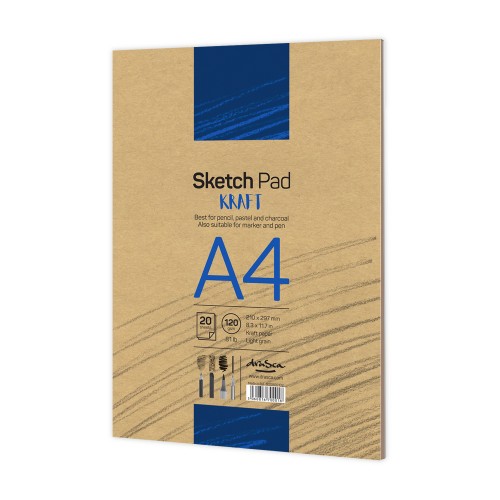 'Sketch Pad Kraft' лепен A4 (21*29.7 cm) 20 листа крафт хартия 120 g