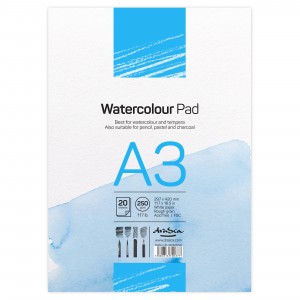'Watercolour Pad' лепен A3 (29.7*42 cm) 20 листа бял картон 250 g