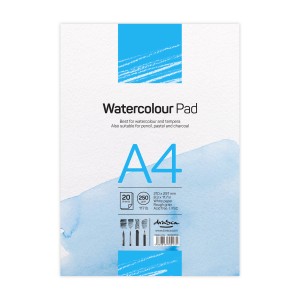 'Watercolour Pad' лепен A4 (21*29.7 cm) 20 листа бял картон 250 g