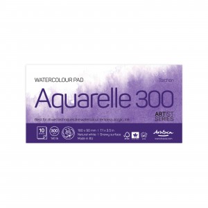 'Aquarelle Torchon 300' лепен 9*18 cm 10 листа натурално бял картон 300 g 60% памук