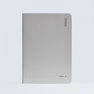 тетрадкa Open Notes кремава хартия 100g, A5 40 листа, точки, сива корица