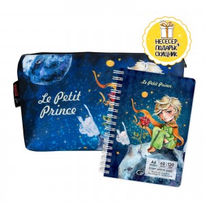 Несесер за моливи с едно отделение 14*22 cm, The Little Prince + подарък скицник